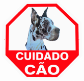 Placa Advertência Dog Alemão. Fixação Obrigatória Por Lei