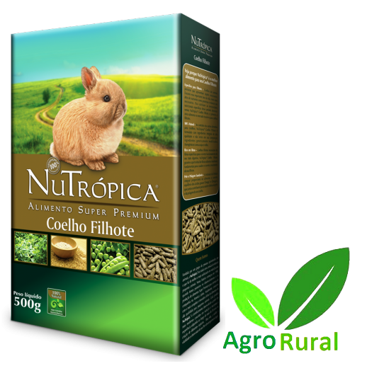 Nutrópica Coelhos filhotes.  Ração De Alta Qualidade Super Premium