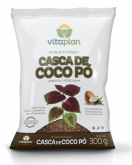 Casca De Côco em Pó 300g Vitaplan. Condicionador Orgânico Do Solo. Substituto Do Pó De Xaxim