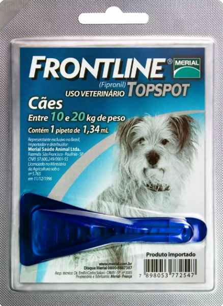 Antipulgas e Carrapatos Frontline Top Spot para Cães de 1 a 10 Kg