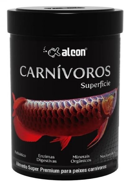 Alcon Carnivoros De Superficie 280gr. Ração Para Peixes Carnivoros De Medio E Grande Porte