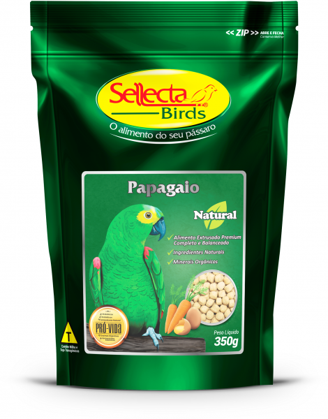 Sellecta Papagaio Natural 350g. Alimento Completo P/ Papagaios E Outros Pscitacideos.