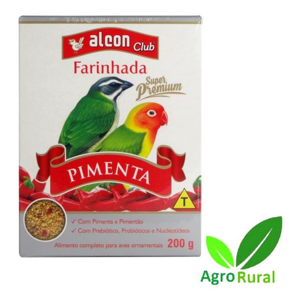 Alcon Club Farinhada Super Premium 200g Farinhada C/ Pimenta E Pimentão P/ Trinca Ferro E Curió