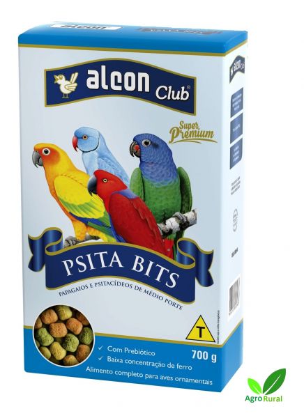 Alcon Club Psita Bits 700g Ração P\ Papagaio, Arara, Cocota, Maritaca