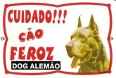 Placa De Advertência. Cão Feroz. Dog Alemão. Frete Gratis