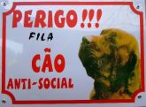 Placa Advertência Cão Fila. A Fixação É Obrigatória Por Lei