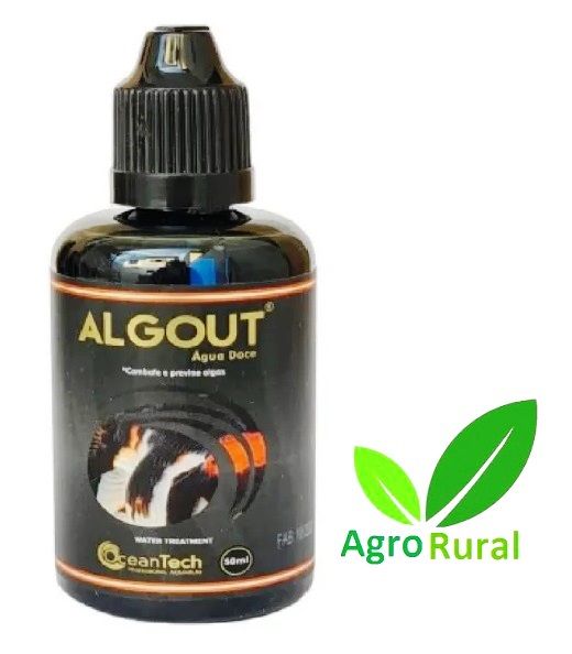 Algout 50ml. Ocean Tech. Poderoso Algicida. Elimina Agua Verde E Algas De Lagos, Fontes E Aquarios.